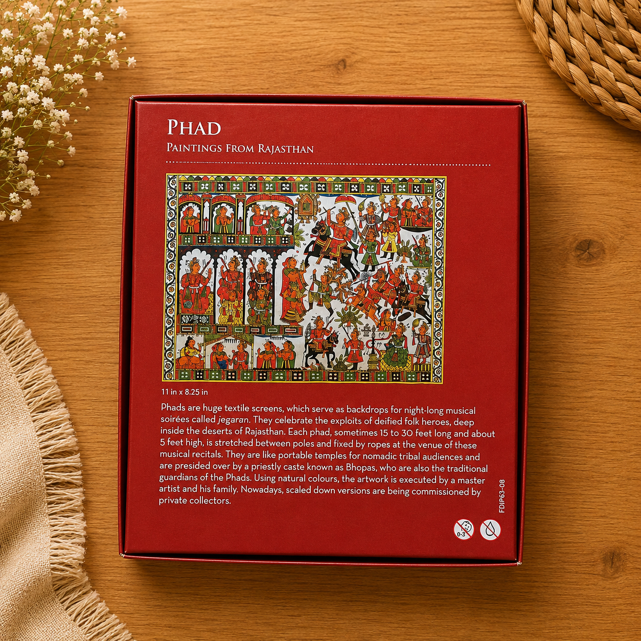 Phad Art 63-Piece Jigsaw Puzzle - Rajasthan Folk Art Educational Puzzle