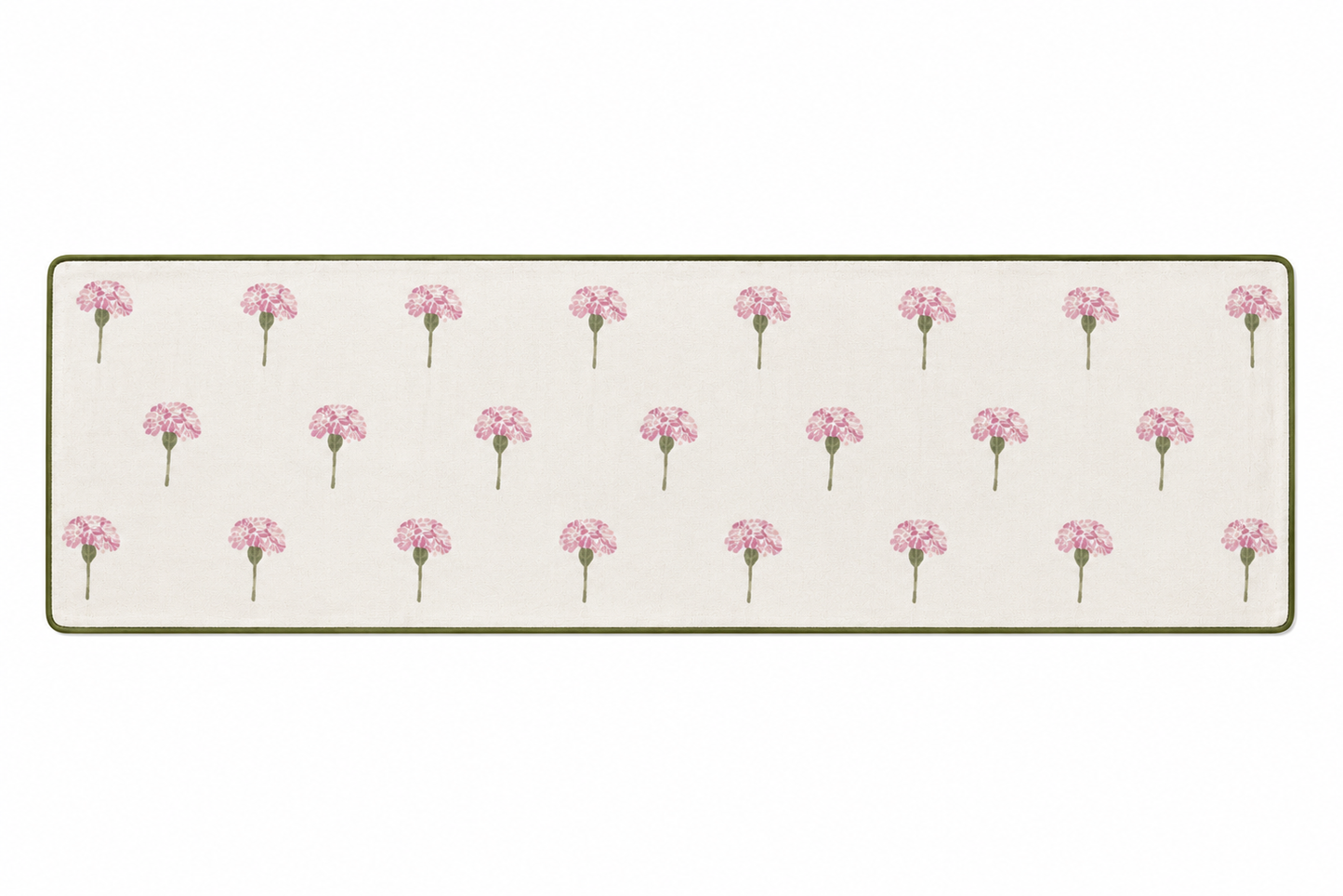 Pink Floral Cotton Table Runner for Dining