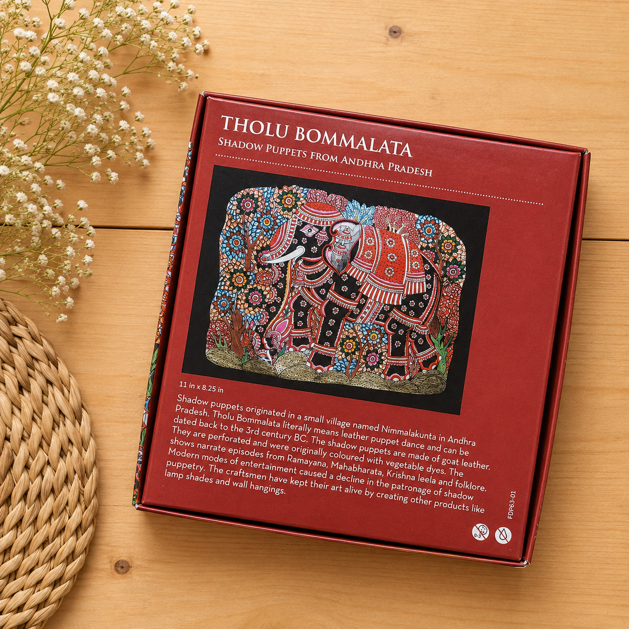 Tholu Bommalata 63-Piece Jigsaw Puzzle - Traditional Indian Shadow Puppet Art Puzzle