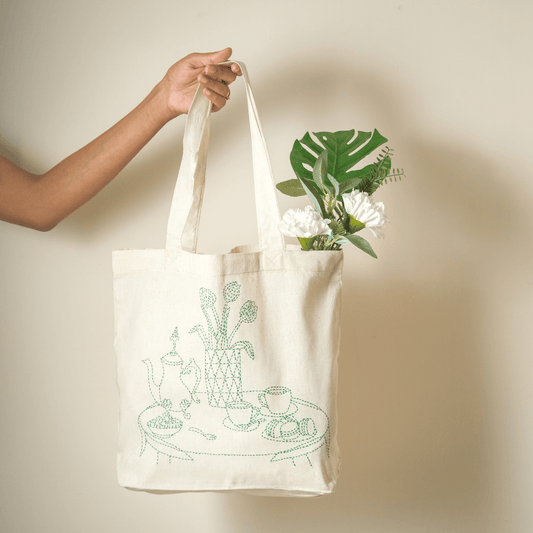 Karma Cares Tea Party Tote Bag