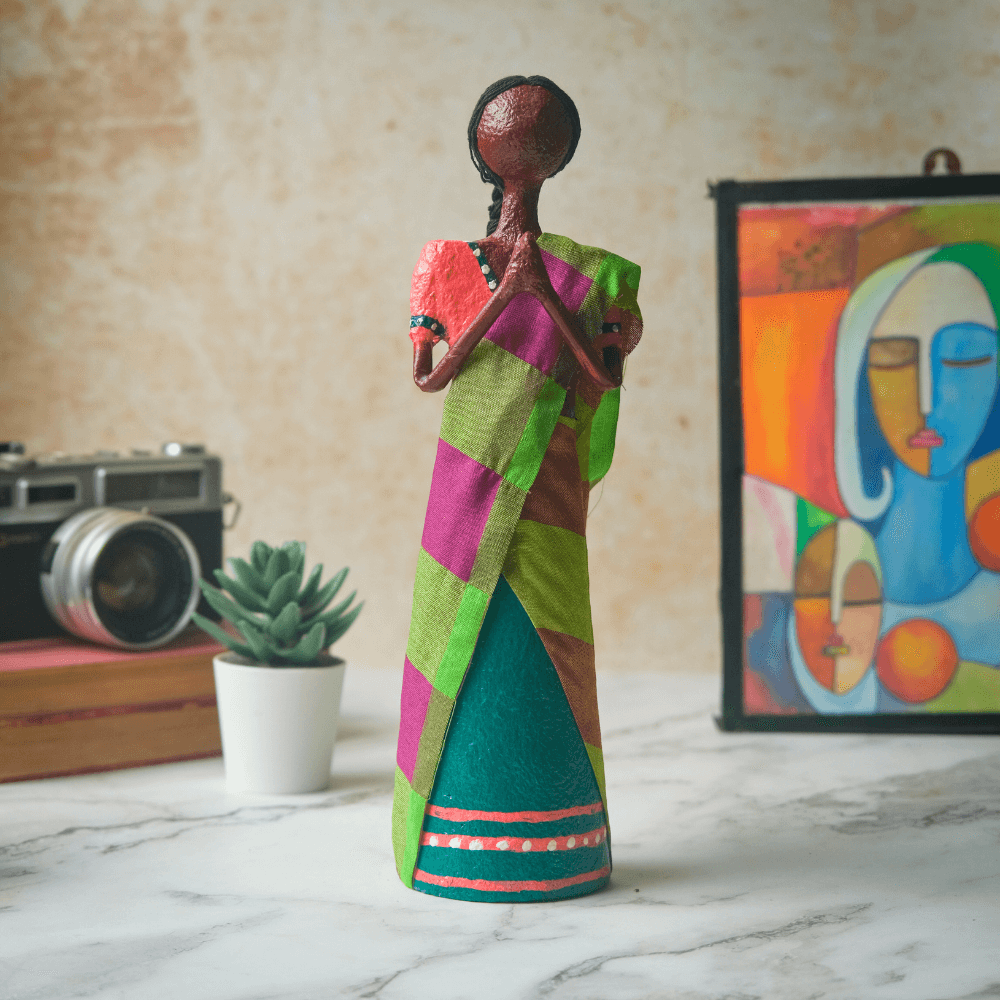 Upcycled Papier Mâché & Fabric Sarima Namaskaram