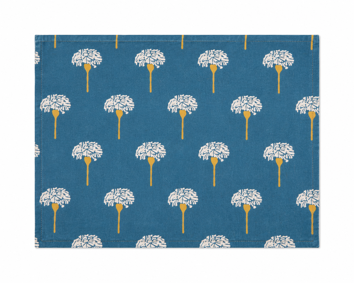 Blue Floral Printed Dining Placemat
