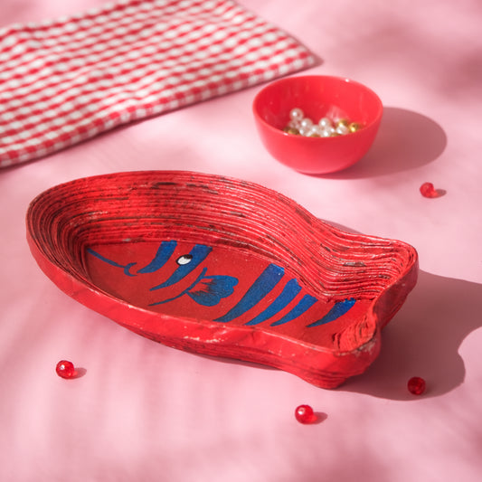 Handcrafted Fish Shape Bowl - Red