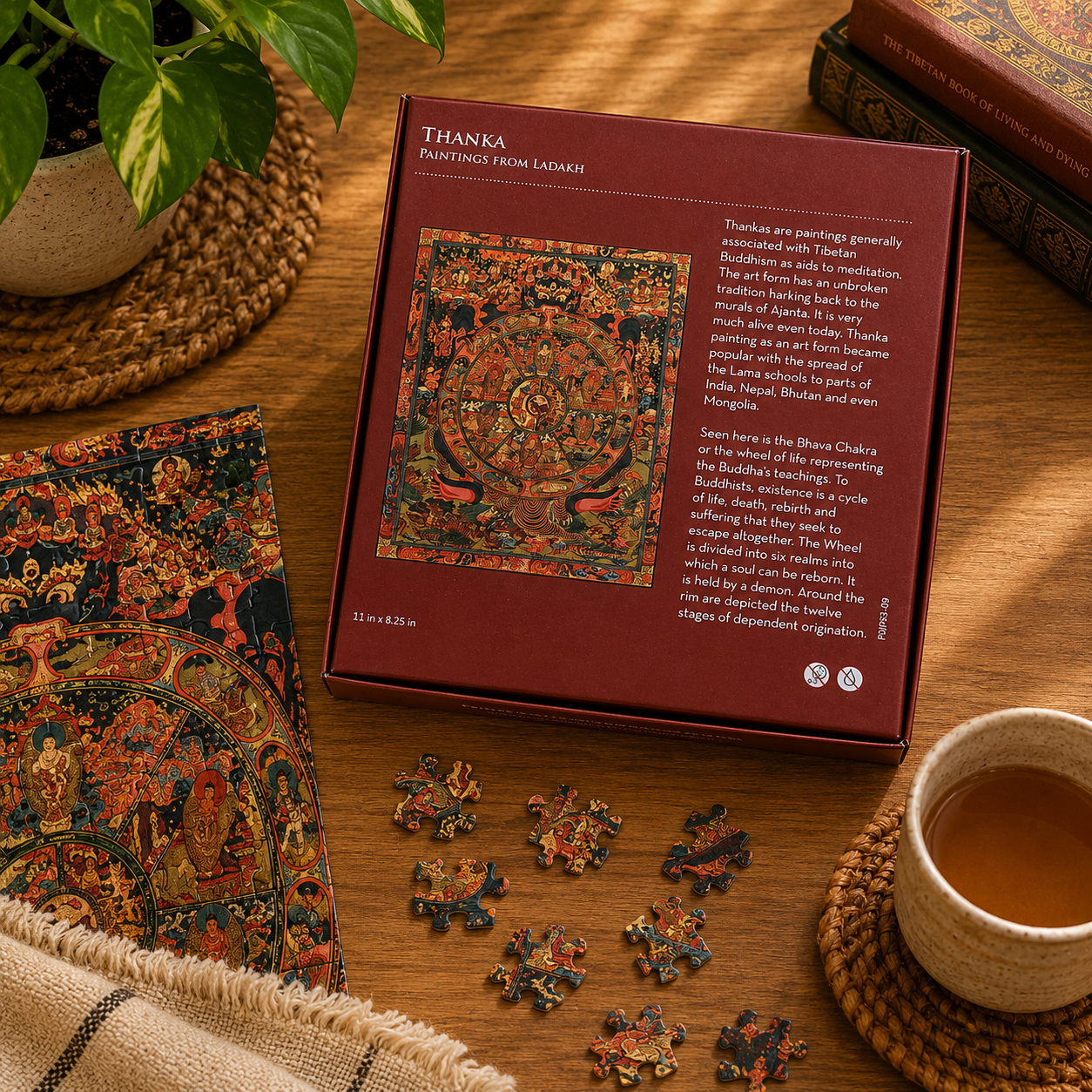 Thanka Art 63-Piece Jigsaw Puzzle - Himalayan Buddhist Art Educational Puzzle