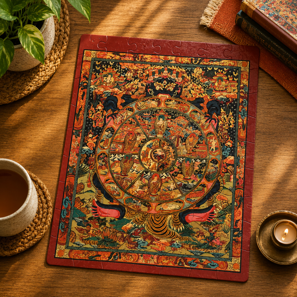 Thanka Art 63-Piece Jigsaw Puzzle - Himalayan Buddhist Art Educational Puzzle